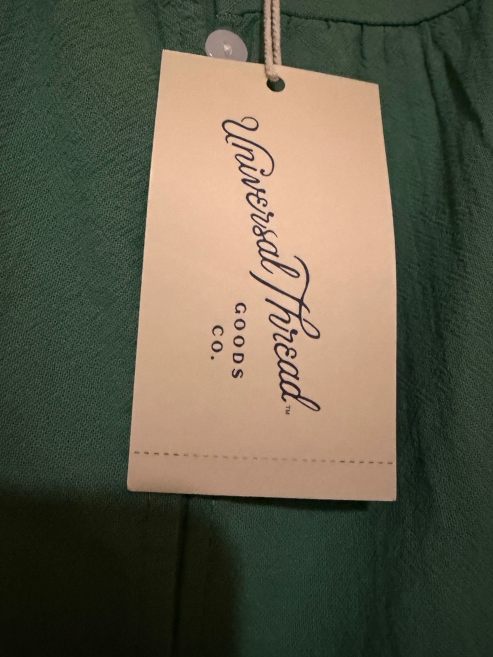Universal Thread Green Ruffle-Shoulder Button Midi Dress - Picture 6 of 6